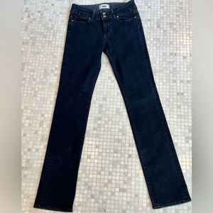 Paige Women's Hidden Hills High Rise Straight Leg Dark Wash Jean